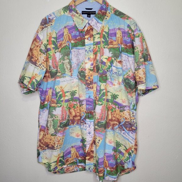 Tommy Hilfiger Top Vacation Button Down, Size XL - Picture 1 of 7